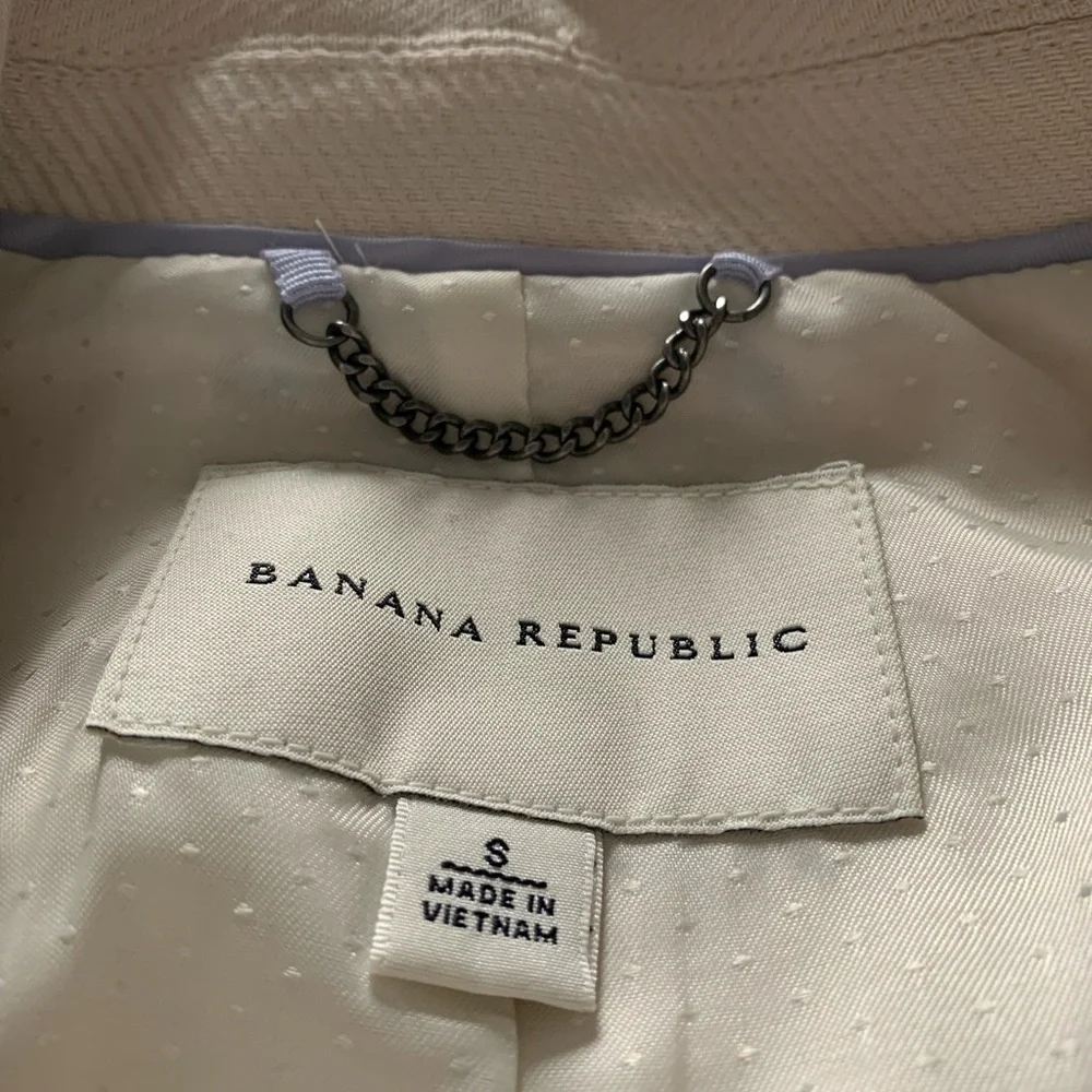 EUC! Banana Republic Cream Cotton Lady Coat - Picture 2 of 7